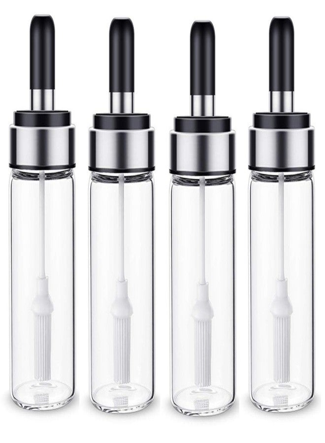 دينستي كوليكشون مجموعة DENSITY COLLECTION برطمانات توابل زجاجية عالية الجودة من البوروسيليكات، علبة توابل، برطمان بهار، تصميم ملعقة وغطاء مدمج، جودة تجارية ممتازة للاستخدام في المطبخ 250 مل (4 قطع، برطمان فرشاة وملعقة) - Image 1